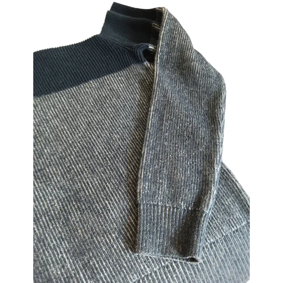 Banana Republic Men's Button Up Sweater - Cream, Navy, Gray Coastal, Preppy - Picture 3 of 11